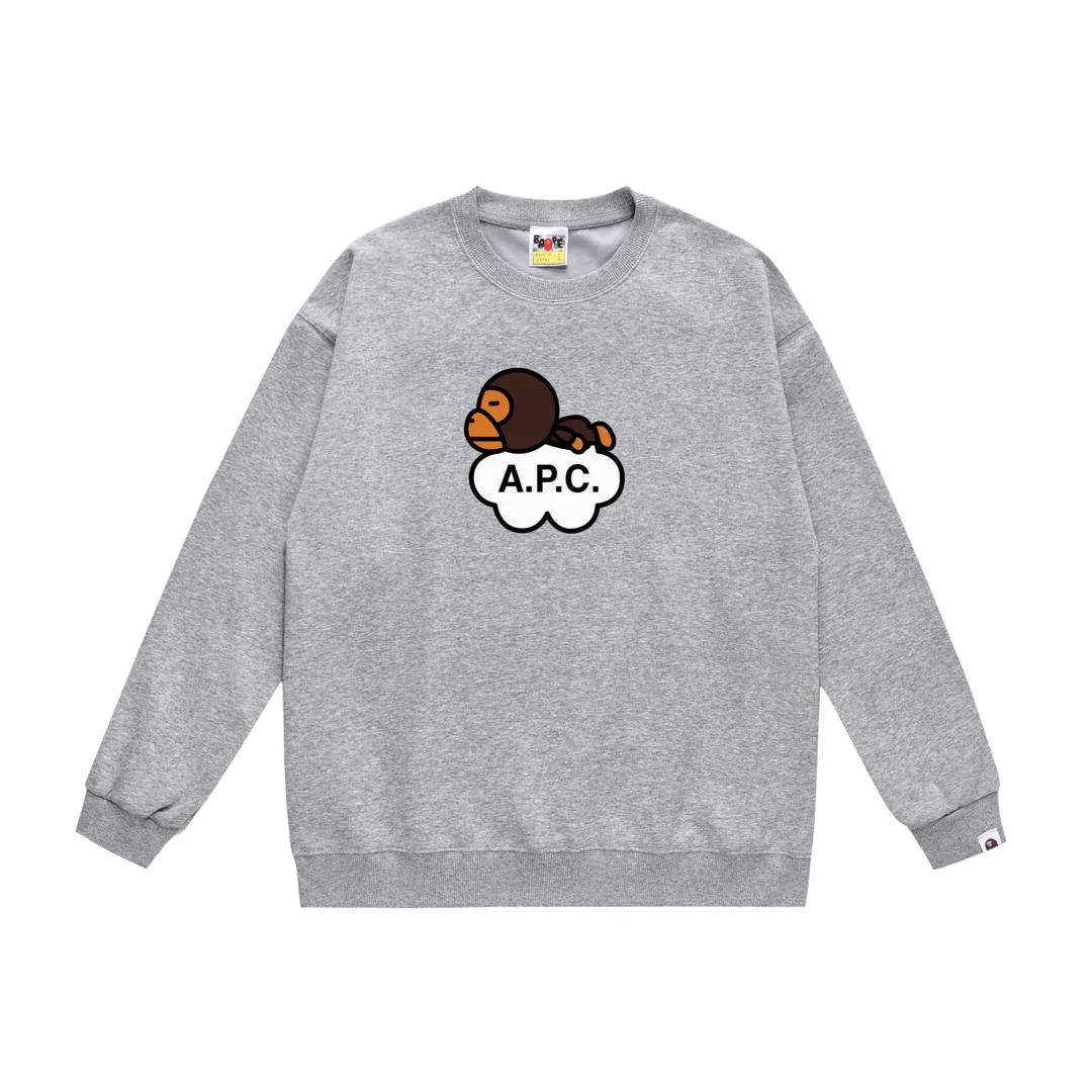 Print Fleece Crewneck Sweatshirt — Photo 3