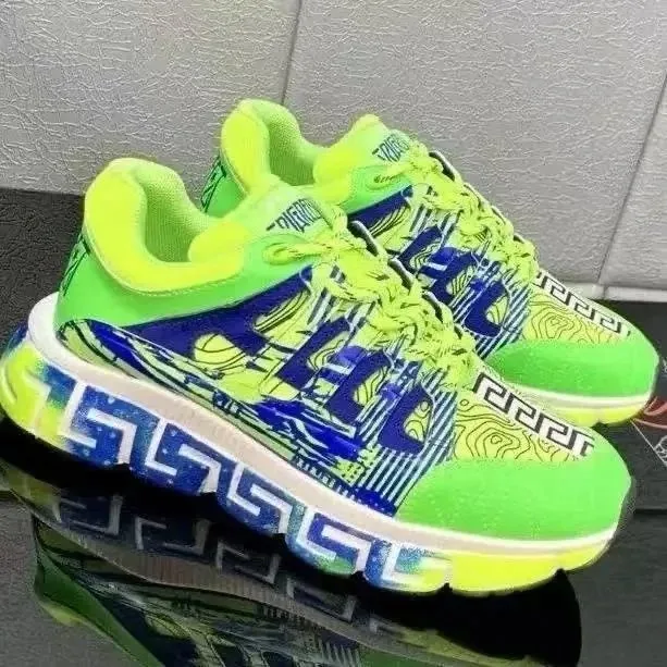 Versace Chain Reaction Navy Low-Top Sneakers — photo 5