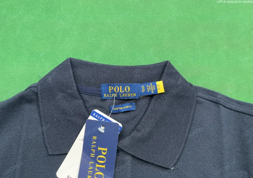 Embroidered Pique Cotton Polo Shirt — QC