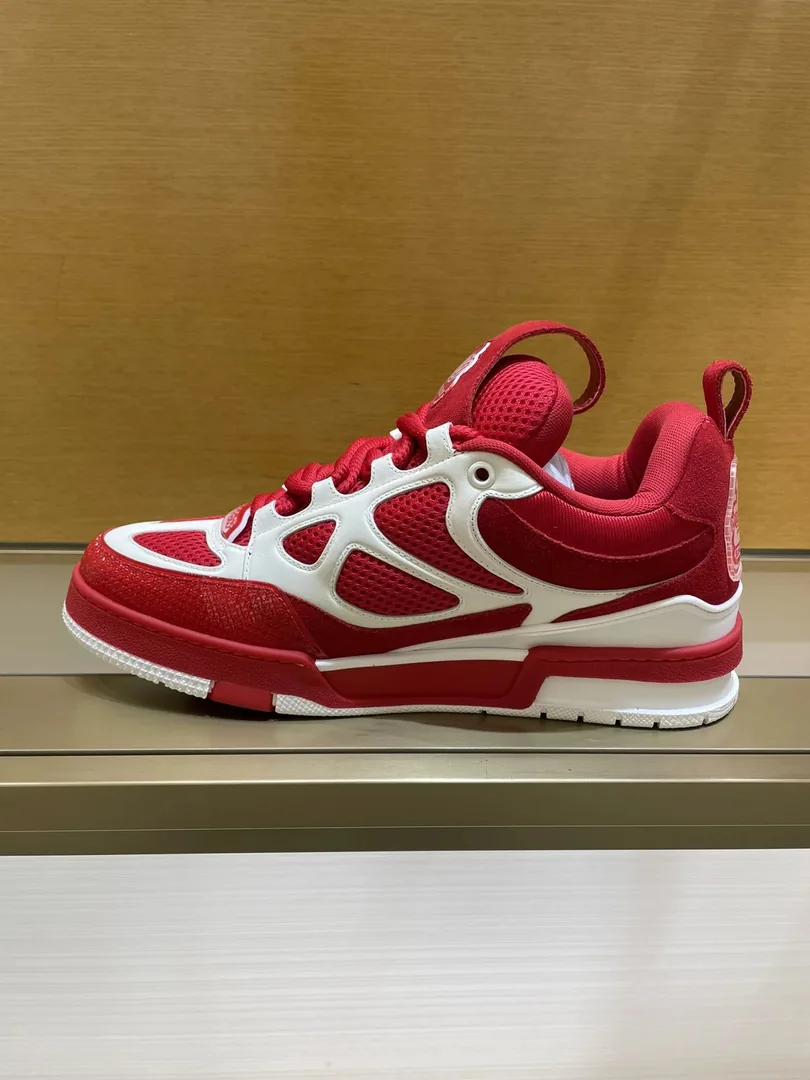 Louis Vuitton LV Trainer Red White Skate Shoes — Photo 8