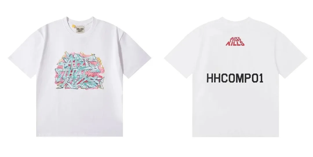 Tie-Dye Graffiti Print T-Shirt — QC