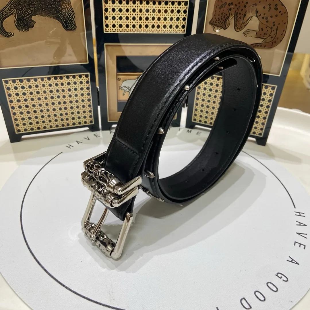 Chrome Hearts Black Leather Belt — photo 8