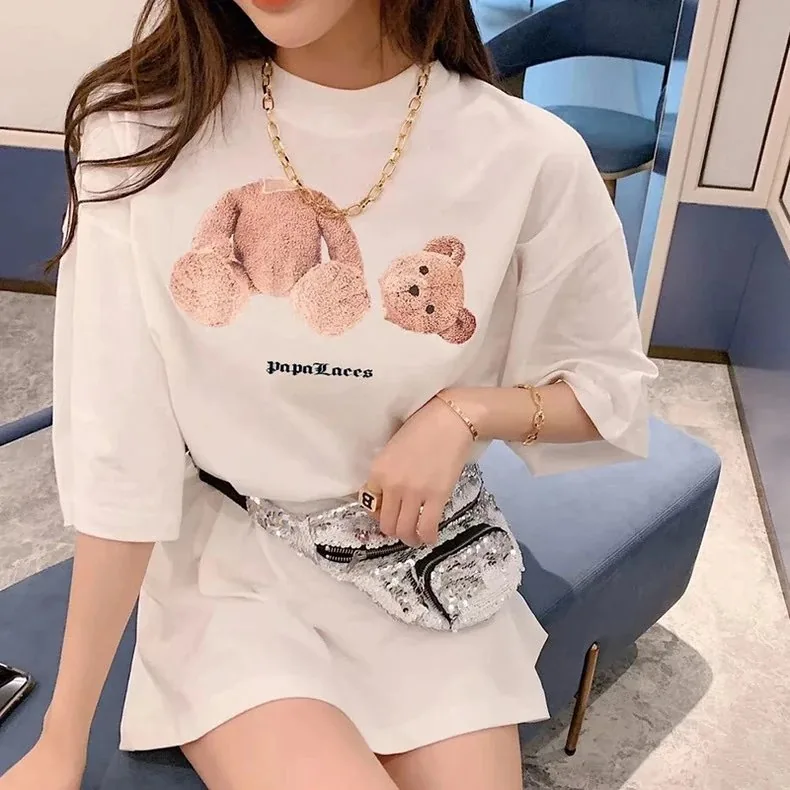 Palm Angels Letter Print Crewneck T-Shirt — Photo 4