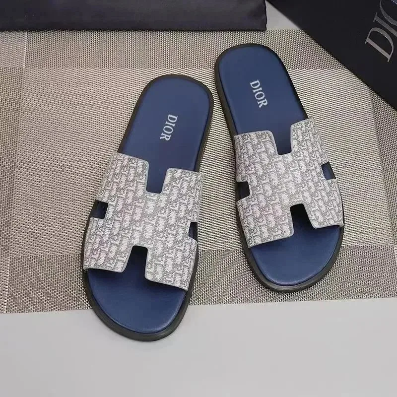 Dior Oblique Strap Slide Sandals — Photo 3