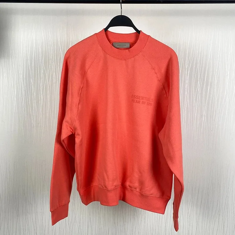 Essentials Black Flocked Crewneck Sweatshirt — Photo 4