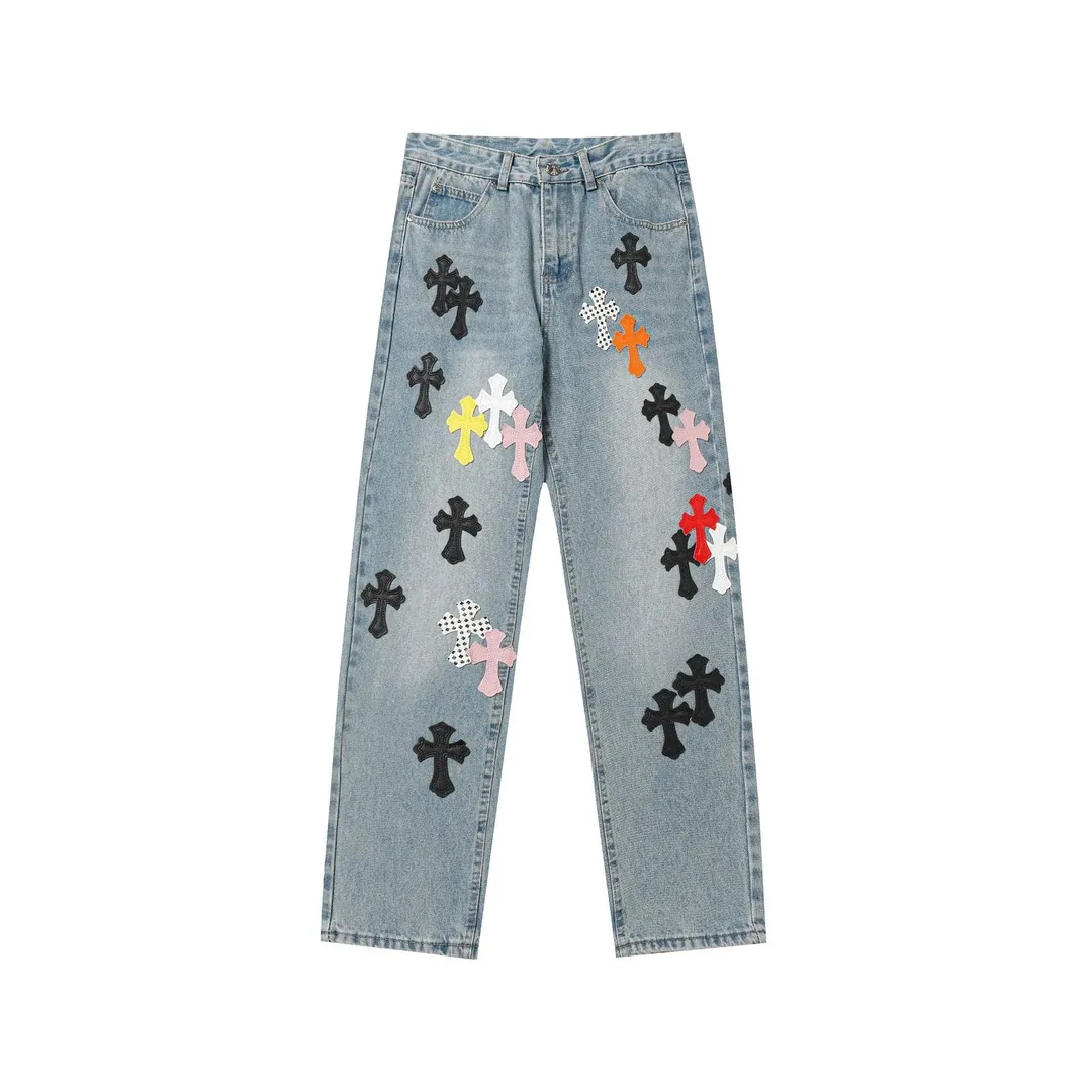 Embroidered Washed Jeans — photo 9