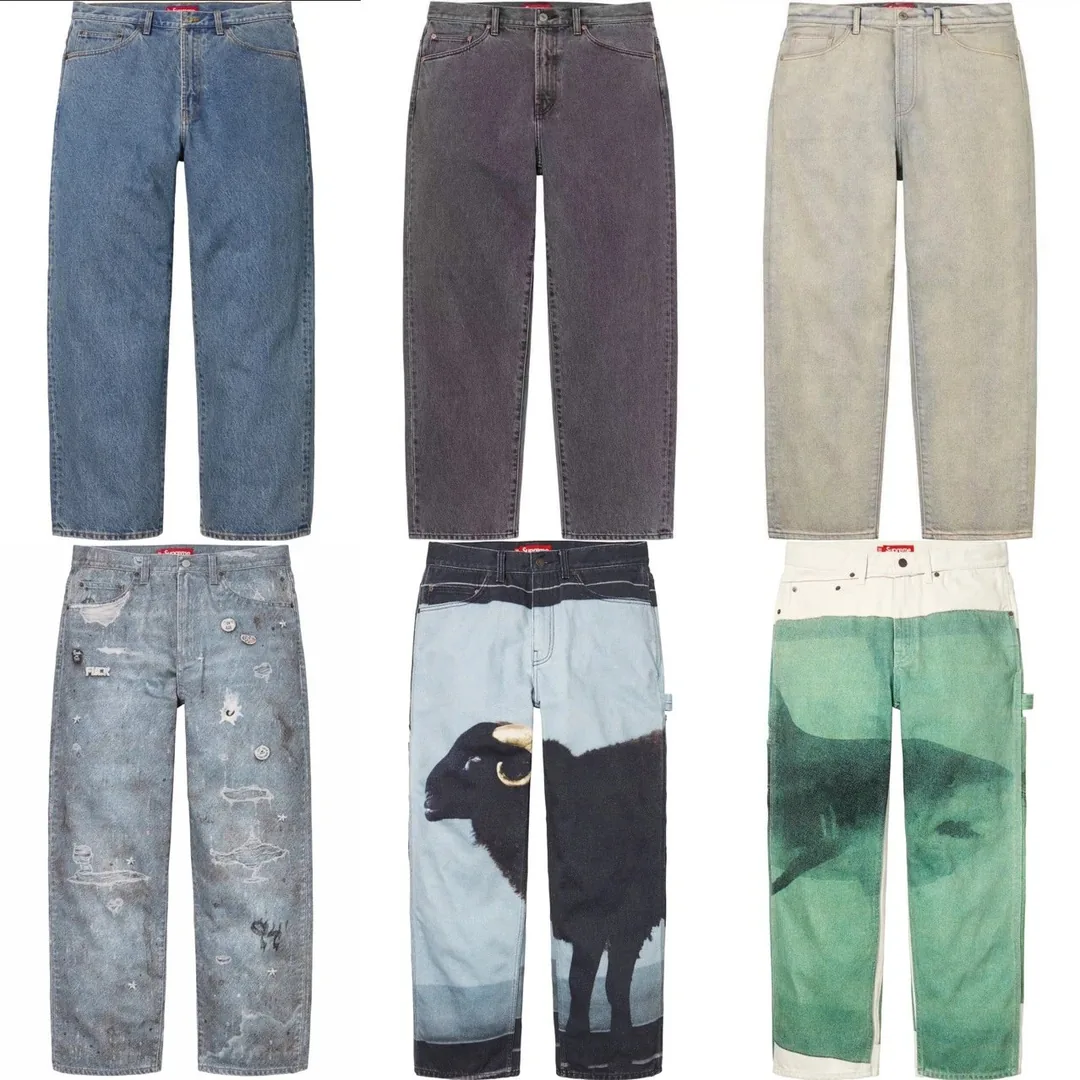 Supreme 3D Print Baggy Jeans