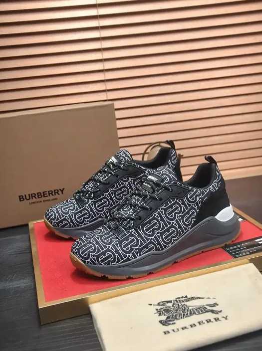 Burberry Brown Check Athletic Sneakers — photo 4