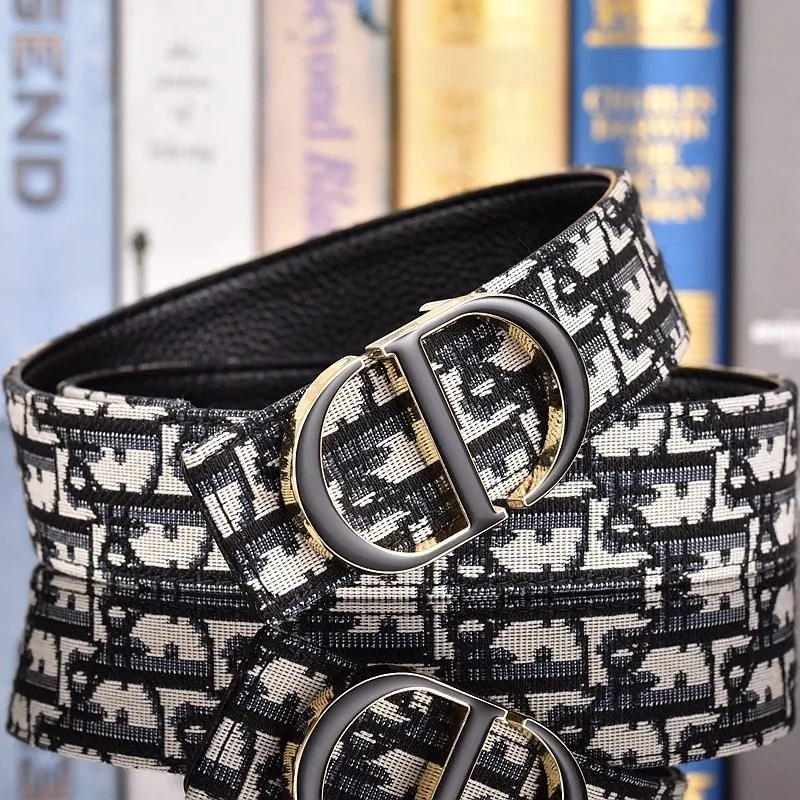Men's Canvas Leather Letter Belt — Photo 8