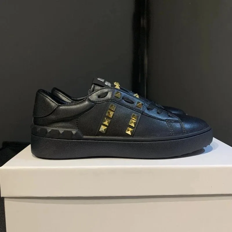 Valentino Rockstud Untitled White Studded Velcro Sneakers — Photo 14