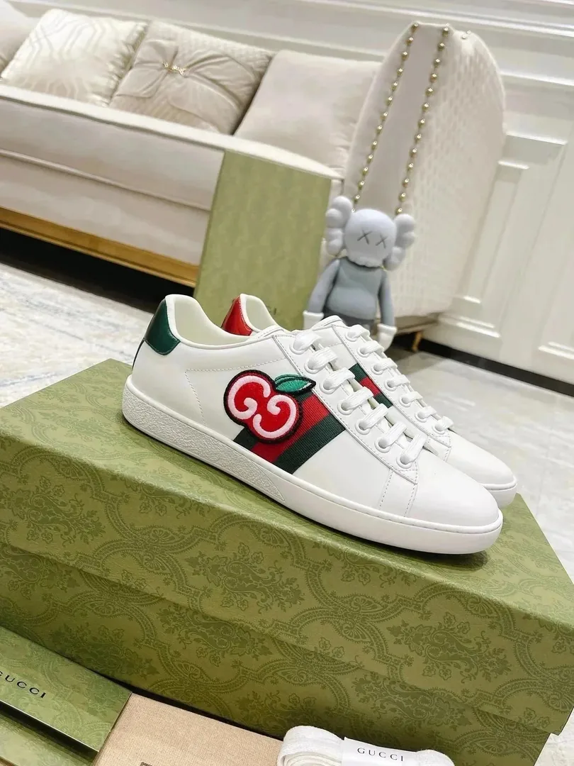 Gucci Ace Louis Vuitton Grey White Sneakers — Photo 6