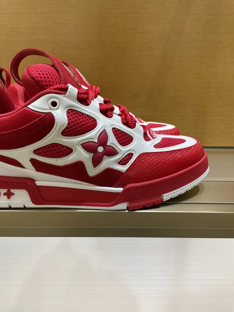 Louis Vuitton LV Trainer Red White Skate Shoes — Photo 9