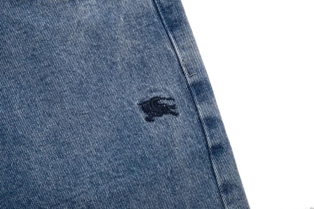 Burberry Embroidered Denim Jeans — Photo 5