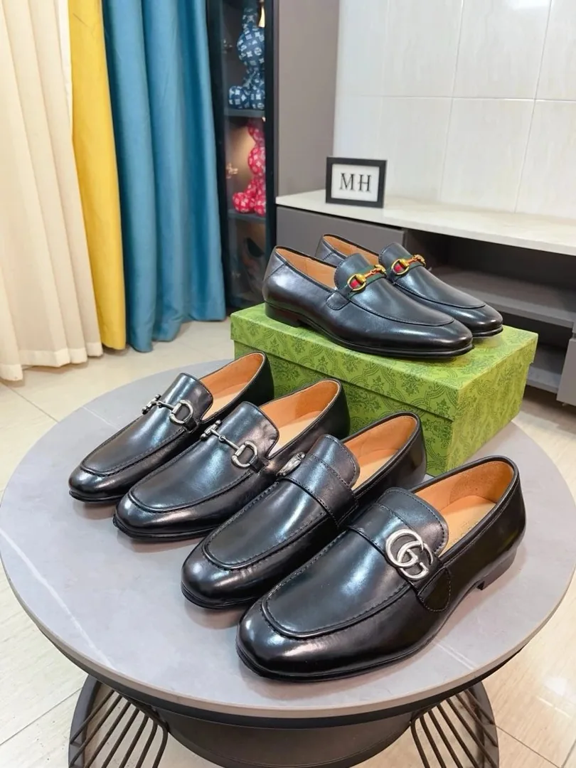 Gucci Horsebit Loafer Beige Grey Leather Low-Tops
