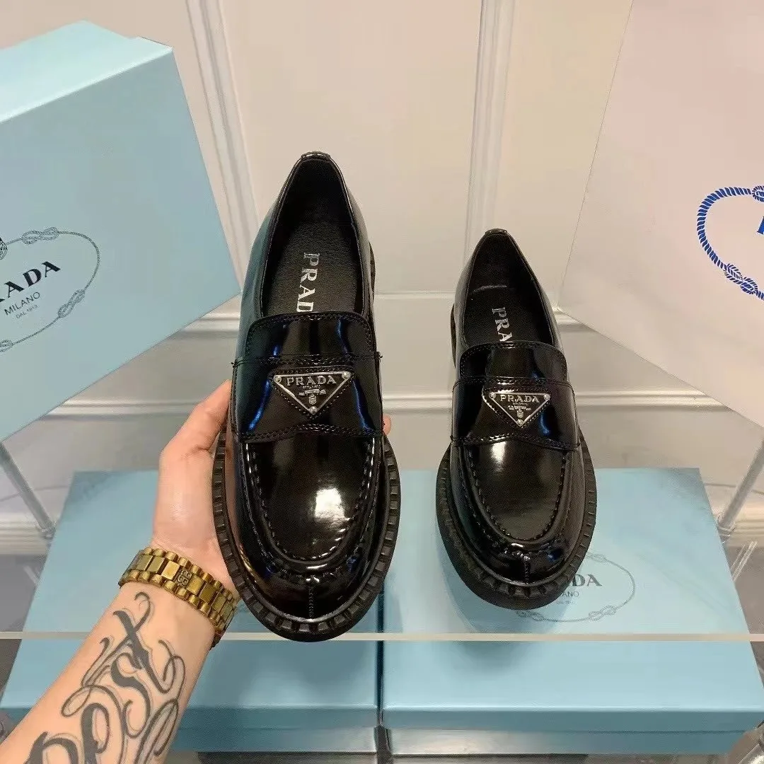 Prada Monolith White Black Leather Sneakers — photo 6