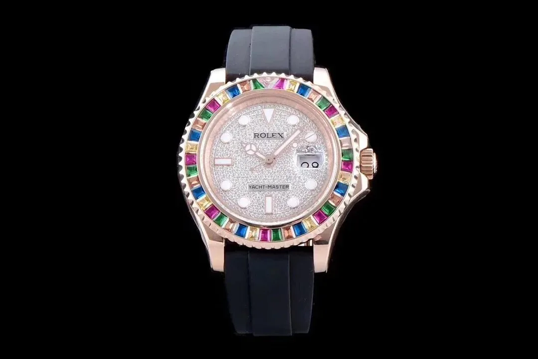 Rolex Yacht-Master Rainbow Bezel Watch — QC