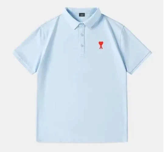 AMI Paris Heart Logo Polo Shirt and Tee Collection — QC