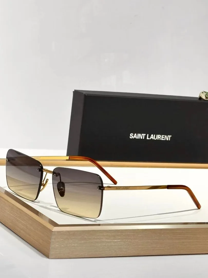 Saint Laurent YSL Logo Metal Sunglasses — QC