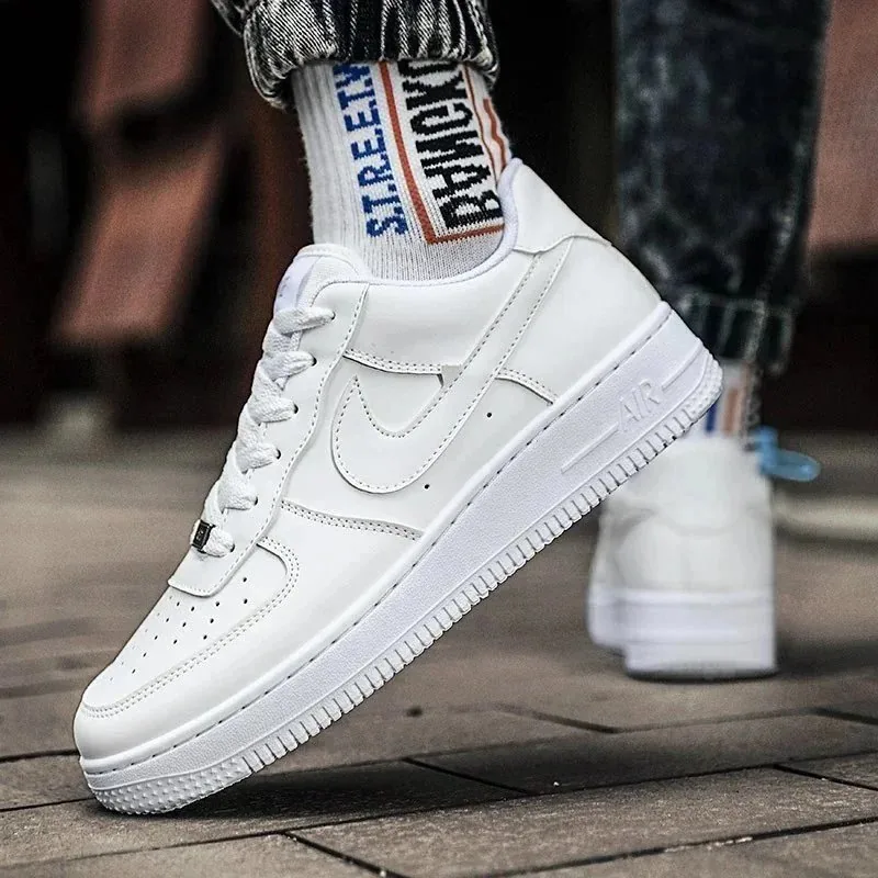Nike Air Force 1 New White Lace-Up Sneakers — QC