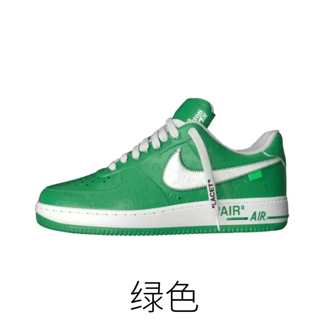 Louis Vuitton LV x Nike Air Force 1 Red White Sneakers — QC