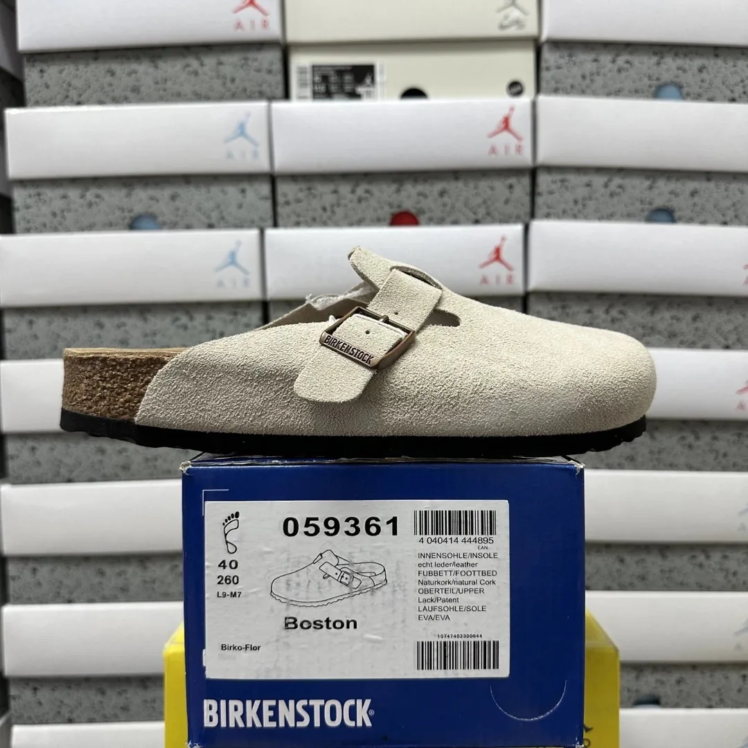 Boston Suede Leather Clog Slides — QC