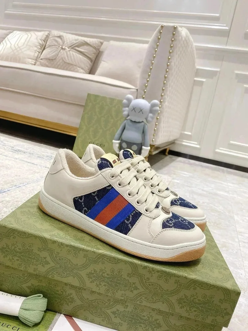 Gucci Ace Louis Vuitton Grey White Sneakers — Photo 13