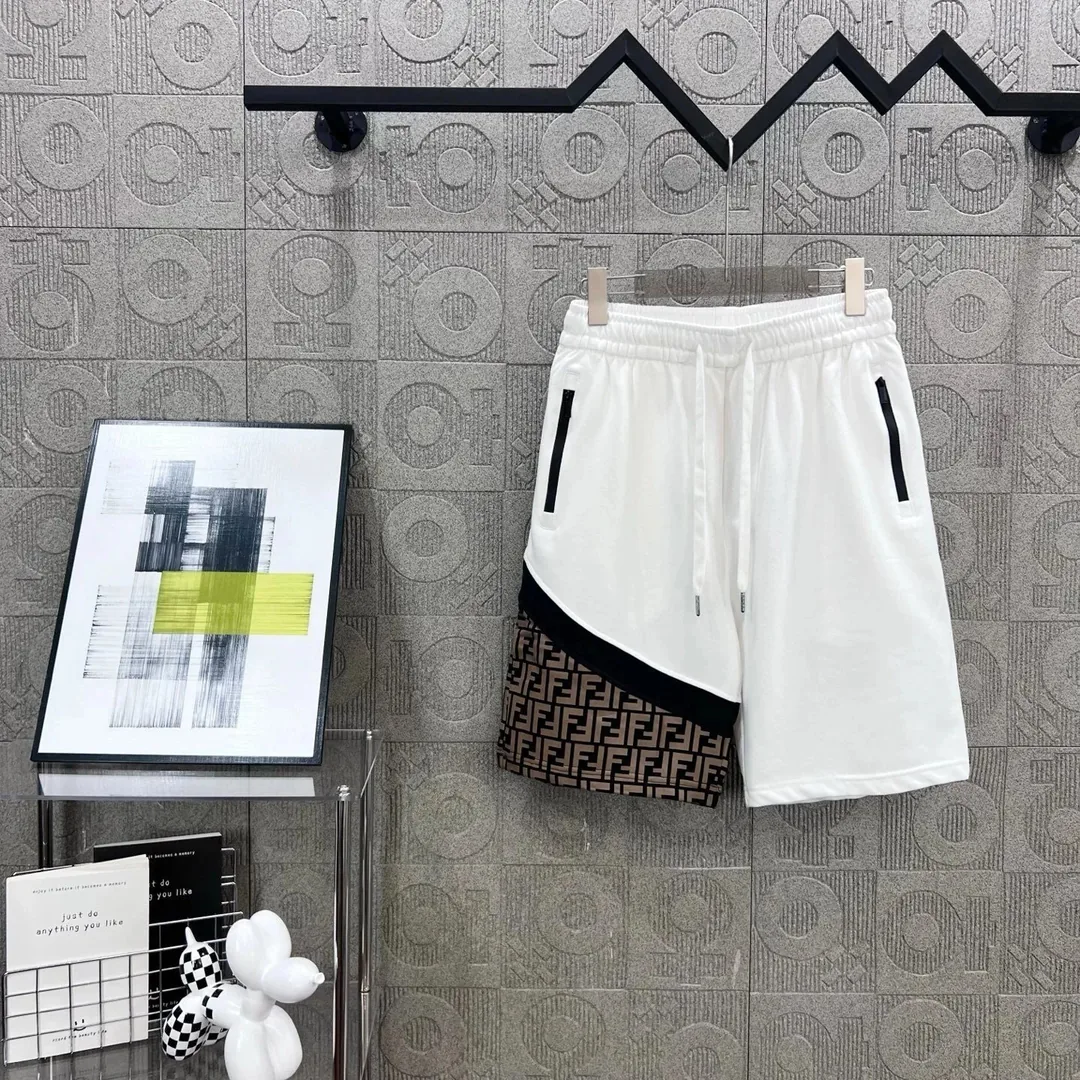 Fendi Monogram Cotton Beach Shorts