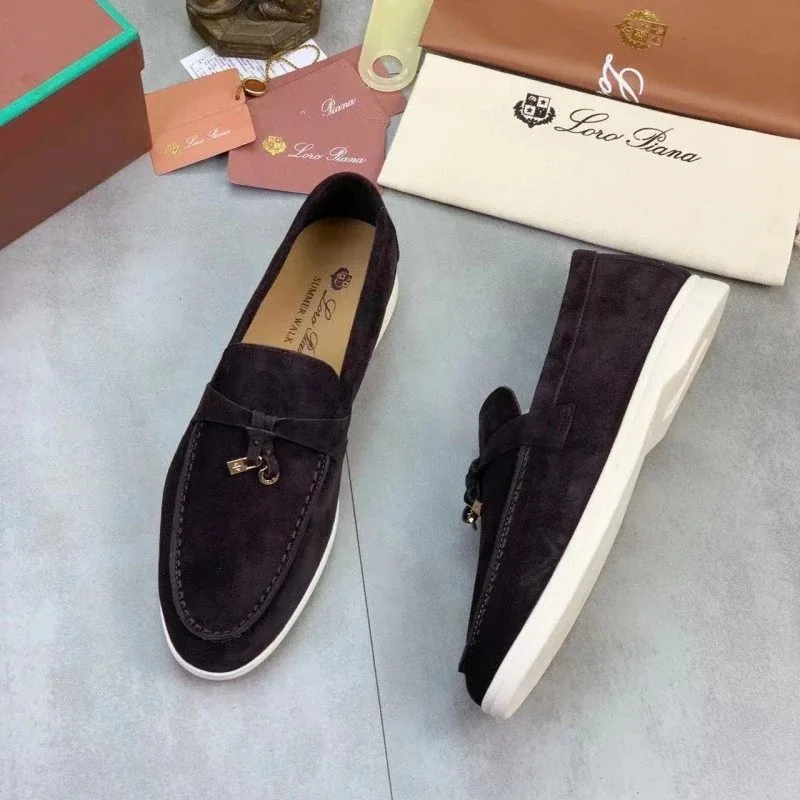 Loro Piana Summer Walk Brown Loafers — Photo 10