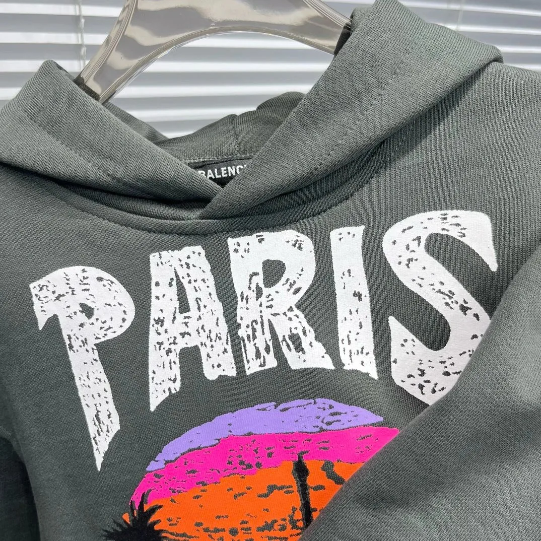 Paris Print Kids Hoodie — Photo 8