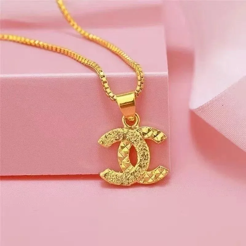 Gold Double-C Pendant Necklace
