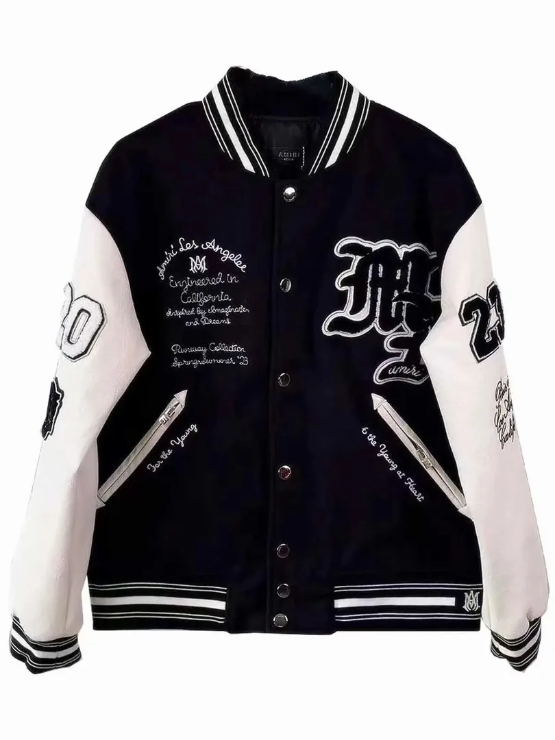 Amiri Embroidered Baseball Jacket — Photo 9