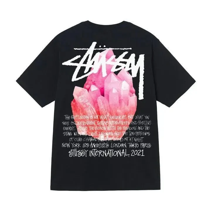 Stussy Black Short-Sleeve T-Shirt — QC