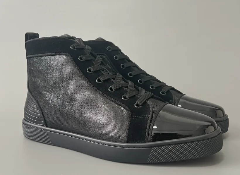 Christian Louboutin Louis Spikes Black Court Trainers — Photo 15