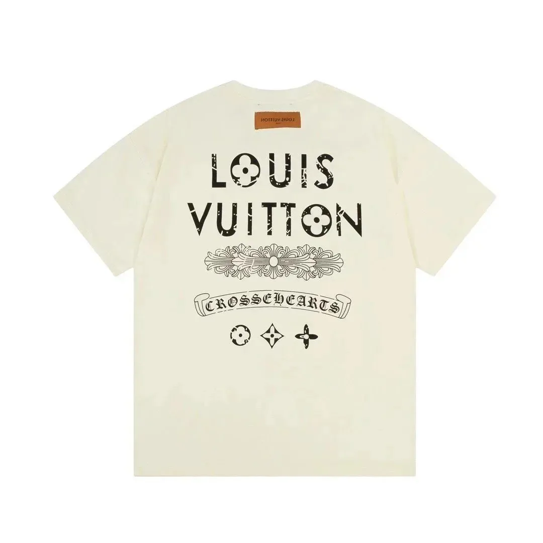 Louis Vuitton Small Logo Cream T-Shirt — Photo 2