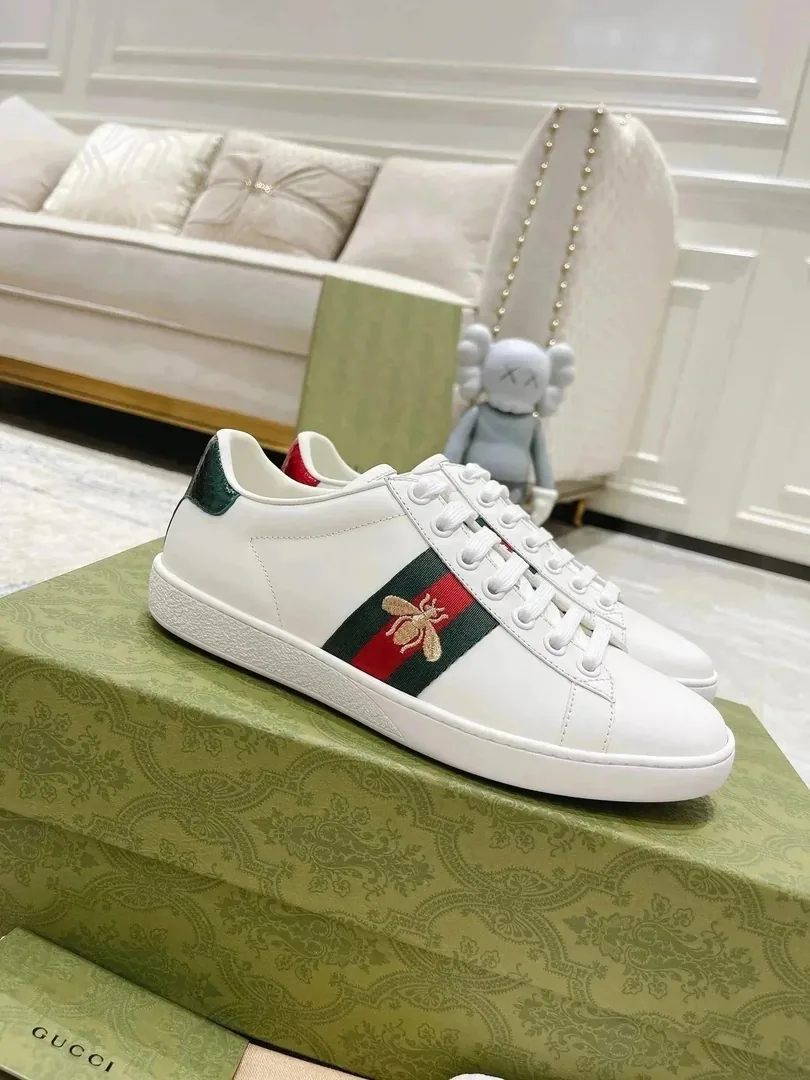 Gucci Ace Louis Vuitton Grey White Sneakers — Photo 2