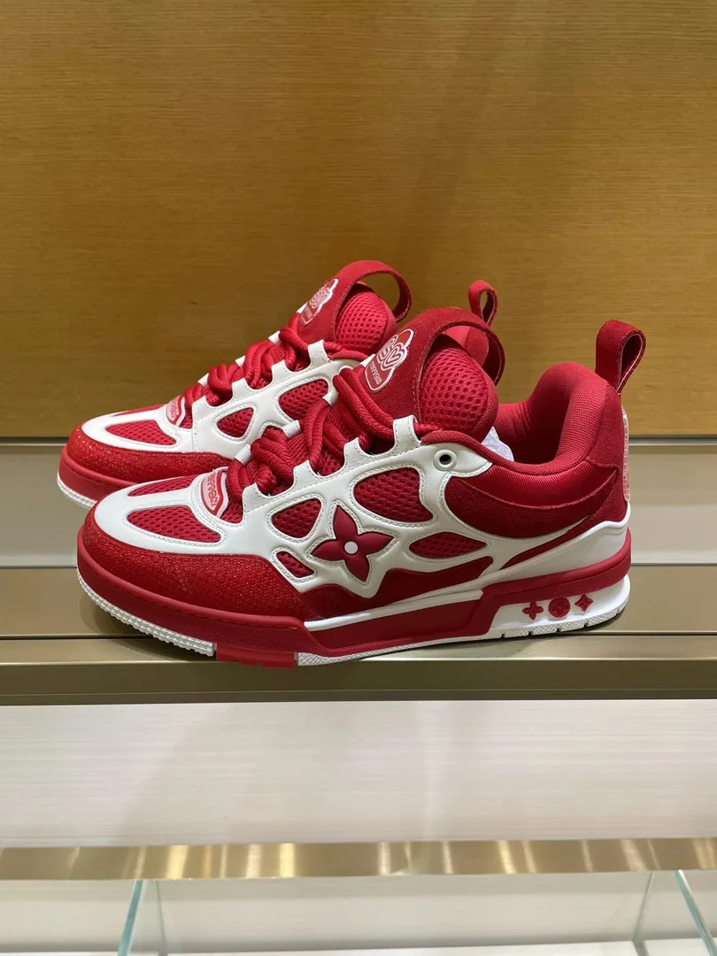 Louis Vuitton LV Trainer Red White Skate Shoes — Photo 5