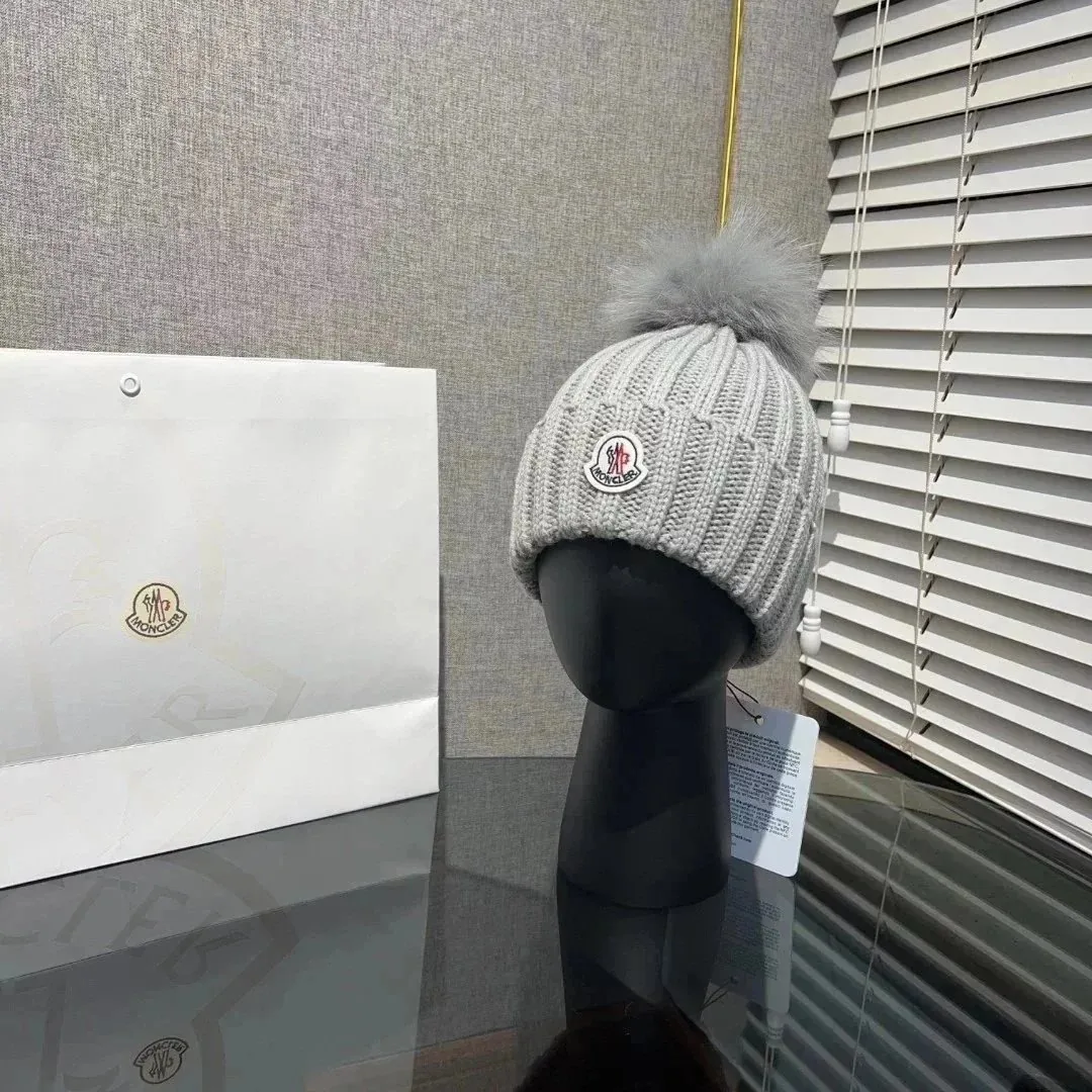 Moncler Logo Patch Pom Pom Beanie — photo 5