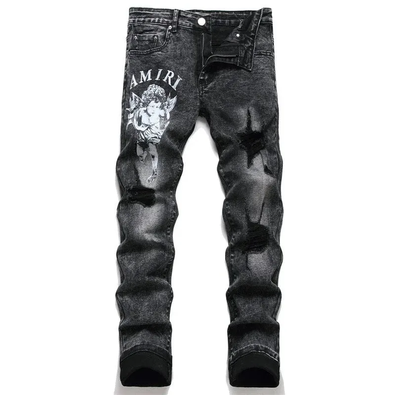 Amiri Distressed Painted Jeans — photo 4