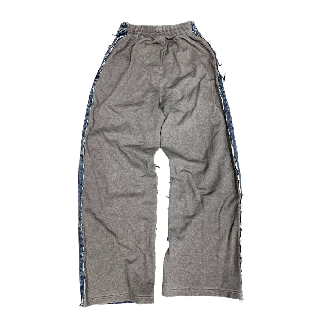 Blue Grey Paneled Baggy Jeans — Photo 8