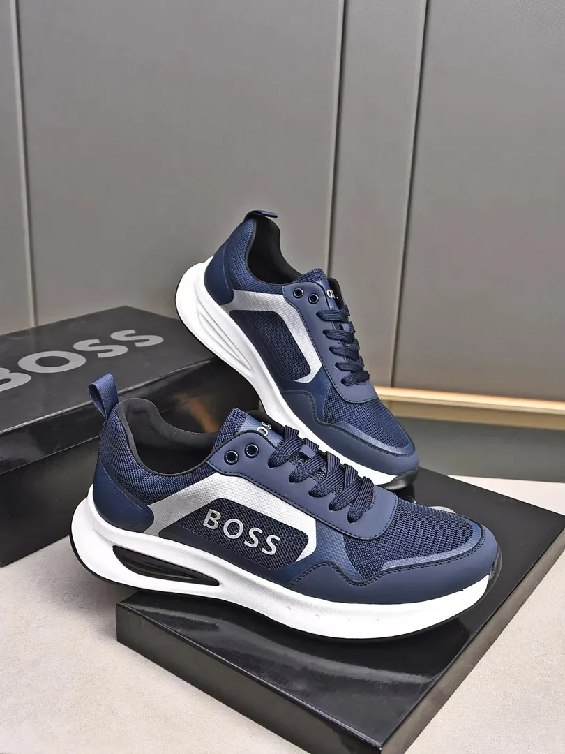 Boss Navy Suede BS Low-Tops — photo 12