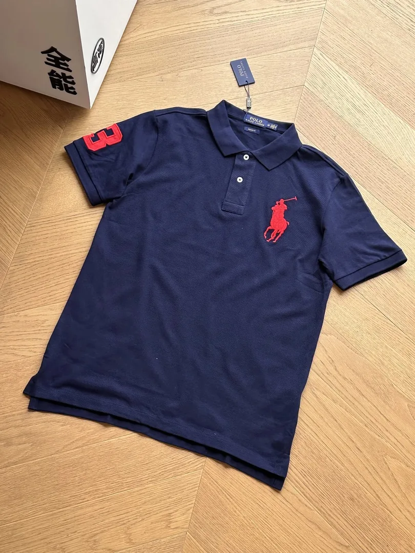 Embroidered Pique Cotton Polo Shirt — QC