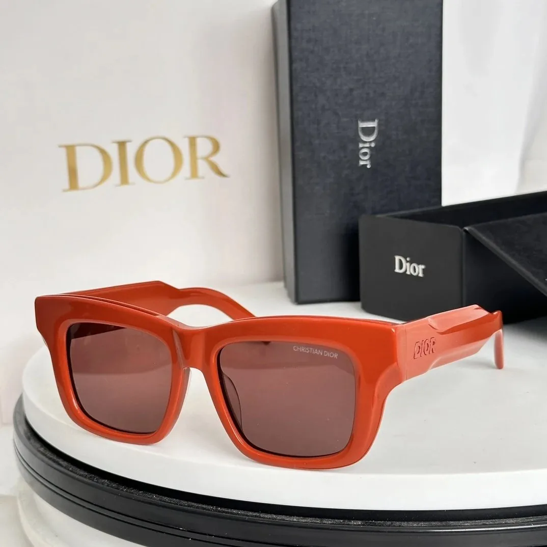 Dior Logo Square Sunglasses Black — QC