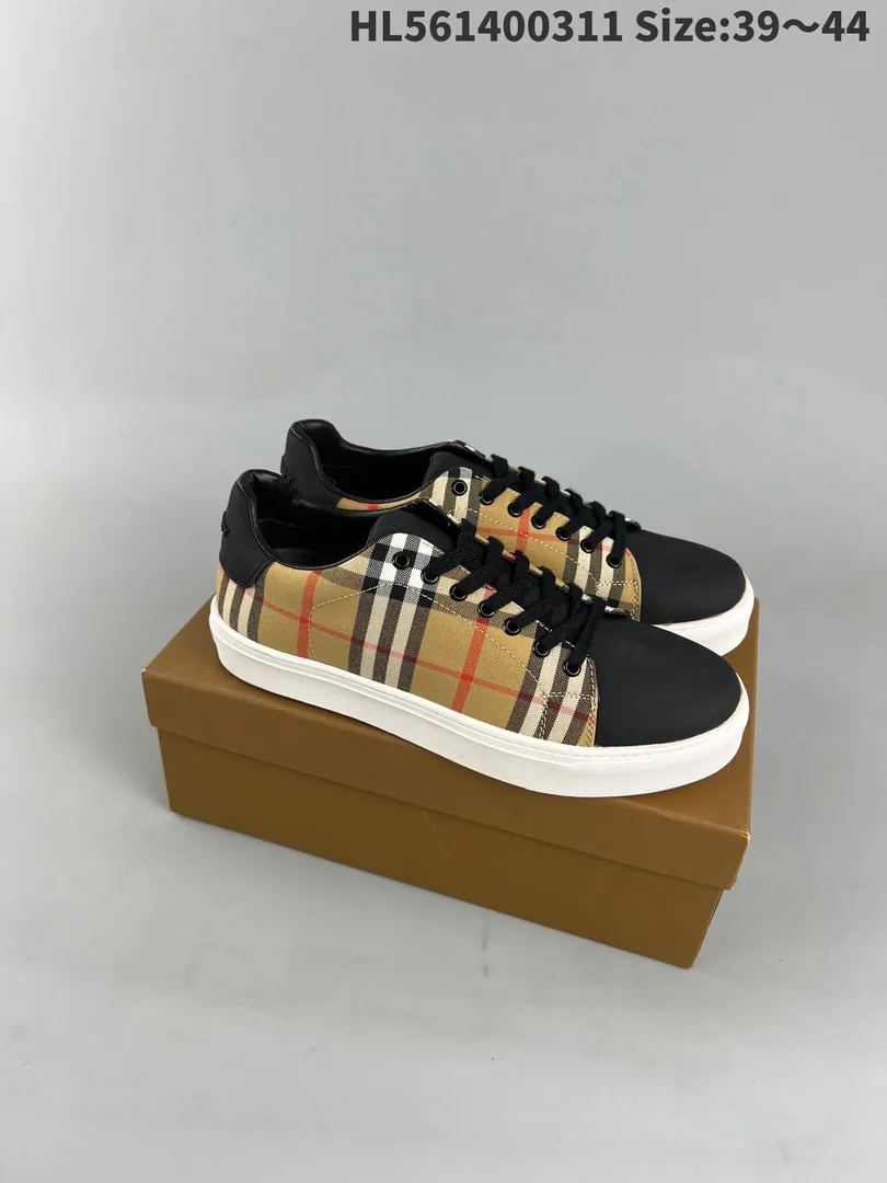 Burberry Vintage Check Sneaker White Black Rainbow Plaid Sneakers — Photo 11