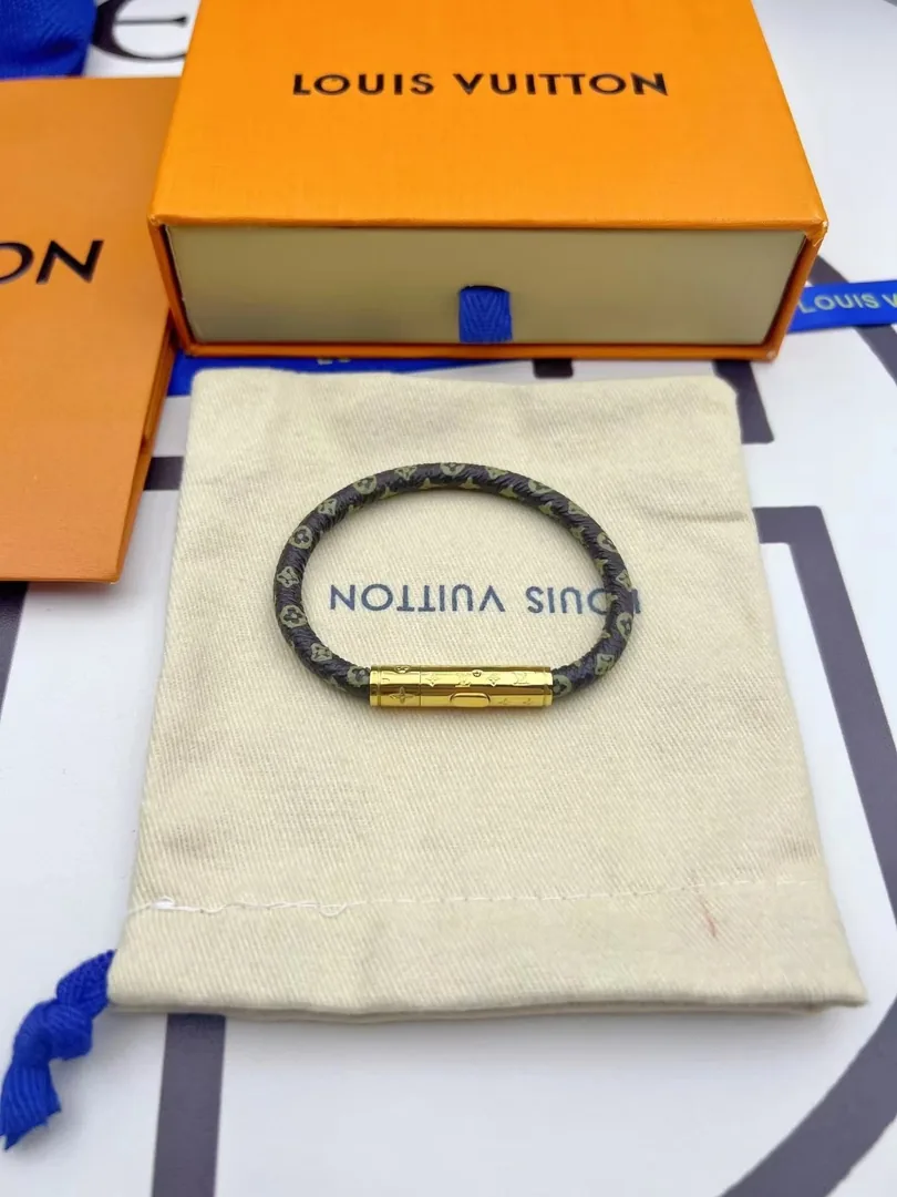 Louis Vuitton Monogram Leather Cord Bracelet — Photo 6