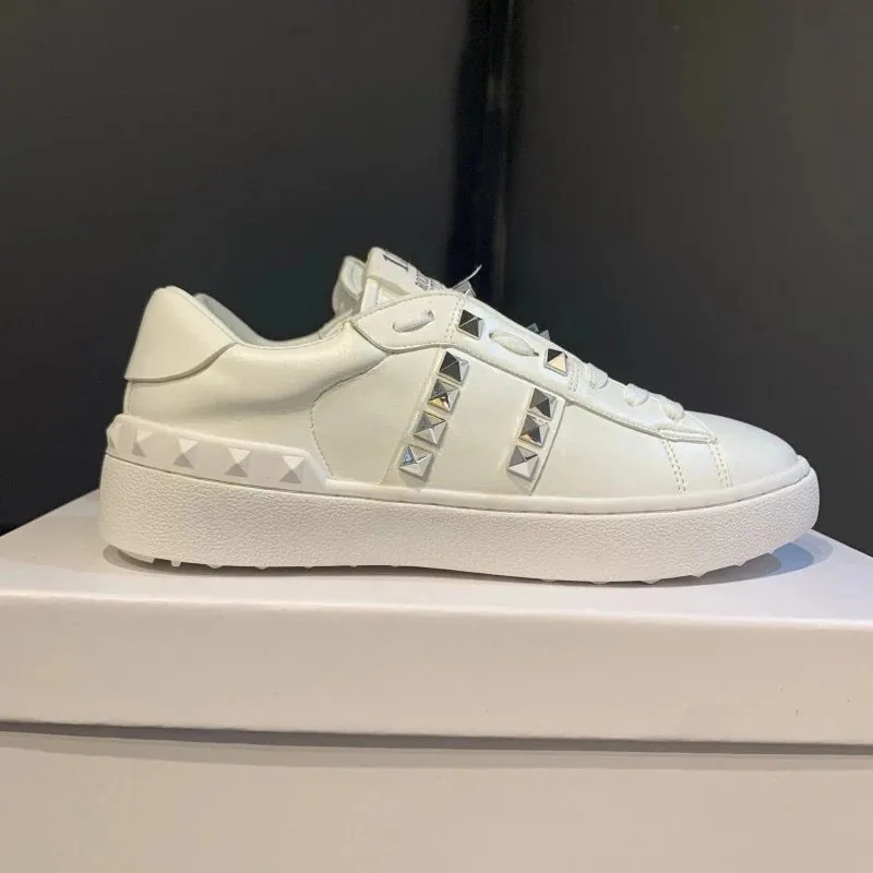 Valentino Rockstud Untitled White Studded Velcro Sneakers — photo 9