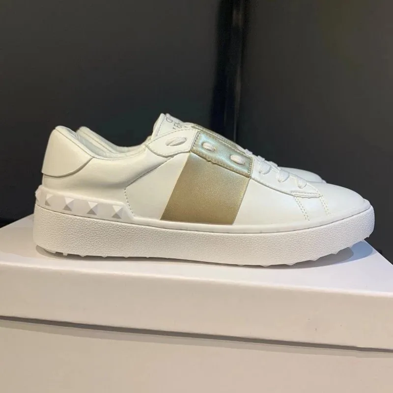 Valentino Rockstud Untitled White Studded Velcro Sneakers — photo 2