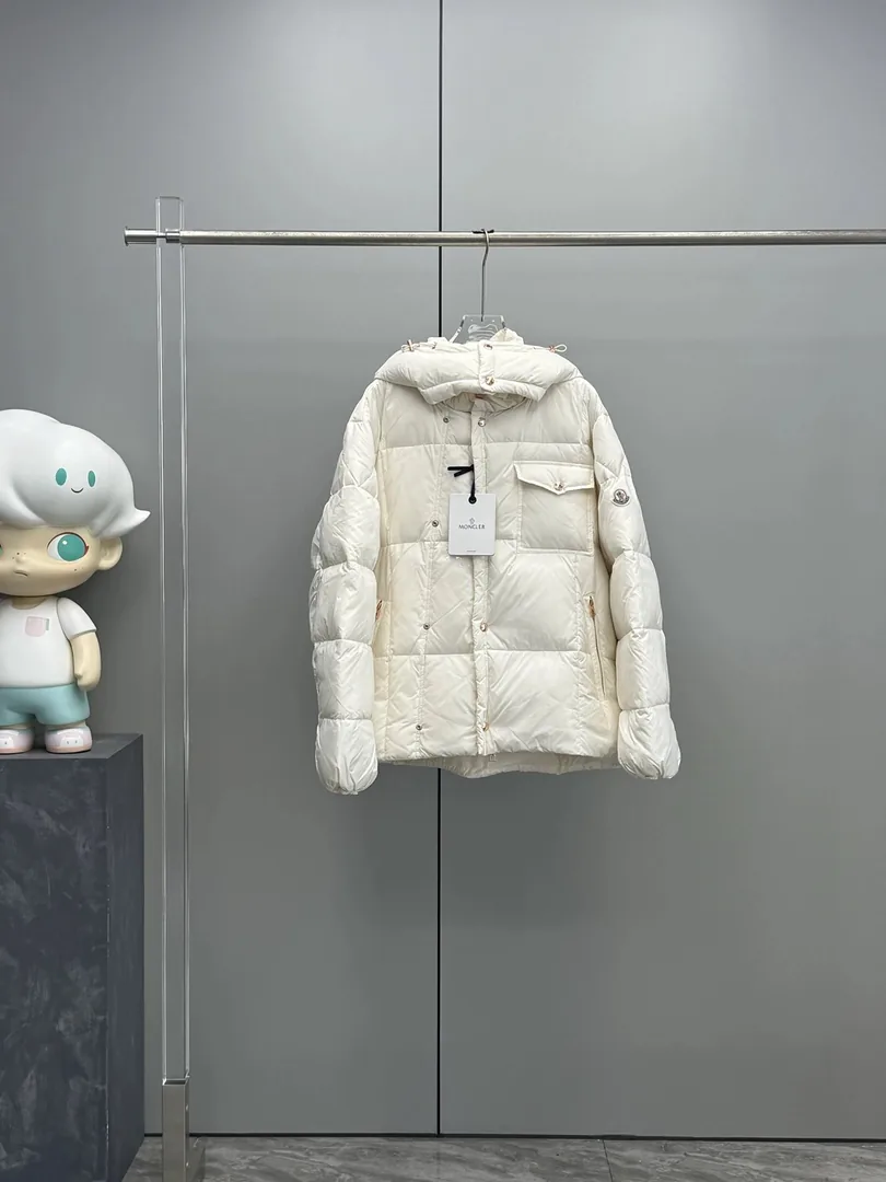 Double Breasted Hooded Puffer Down Jacket — QC