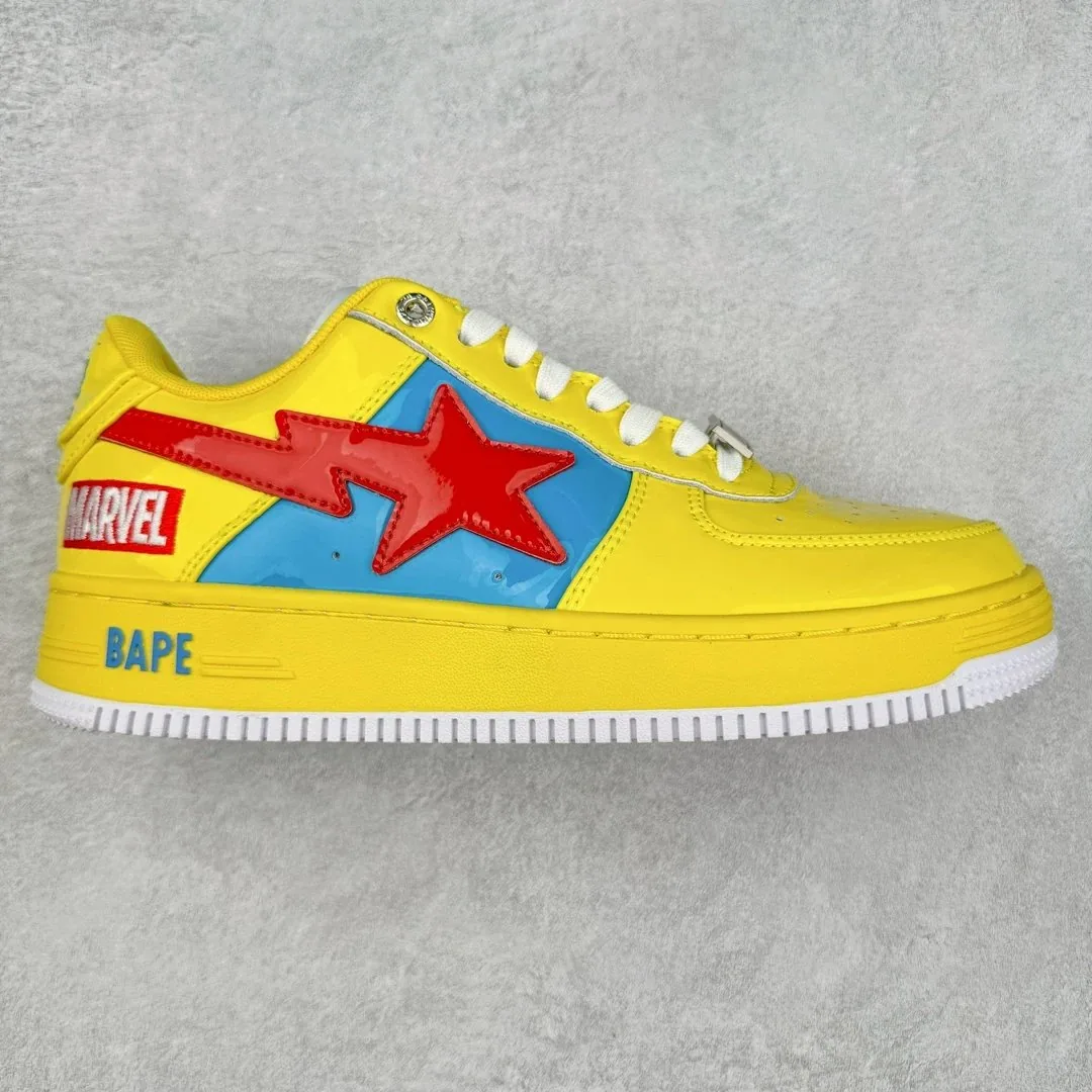 Bape Sta White Black Bapesta Low Sneakers — Photo 13