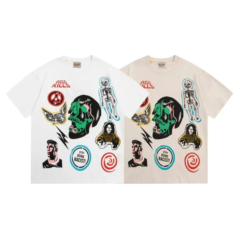 Gallery Dept Washed Skull Print T-Shirt — Photo 4