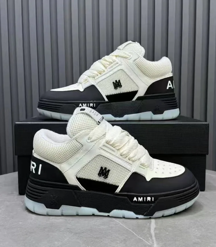 Amiri MA-1 White Grey Puffy Sneakers